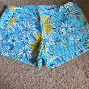 Lilly Pulitzer Blue and Yellow Daisy Shorts